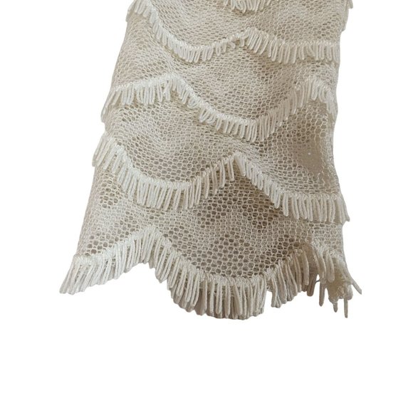 Guess Bodycon Dress 3/4 Sleeve Mini Fringe Dress 2 - Picture 3 of 7